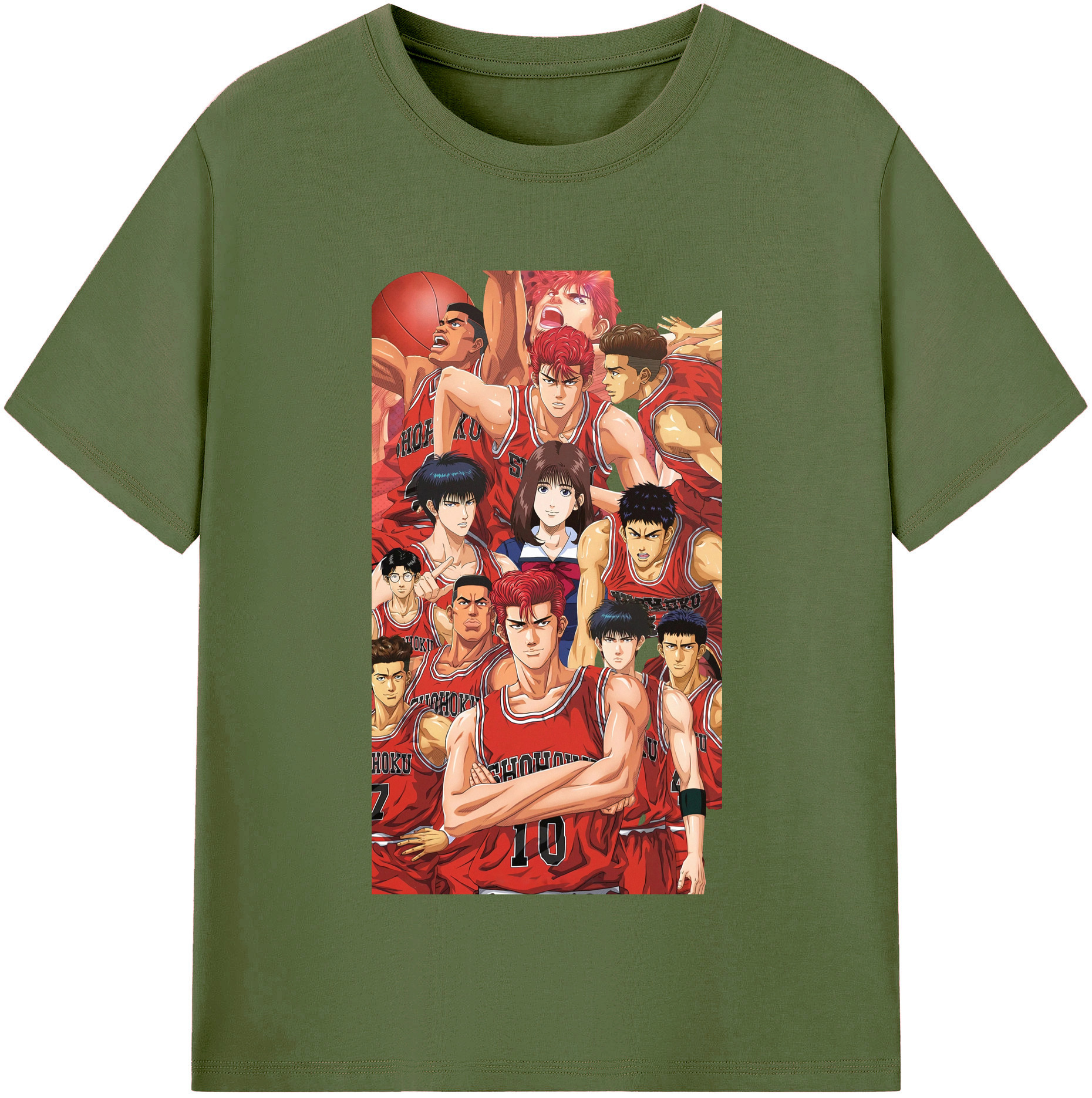 SLAM DUNK／スラムダンク 綿100％半袖Tシャツ（フロントプリント）